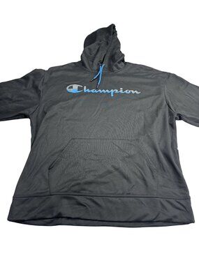 Champion Mens Black Hoodie XL Polyester Blend